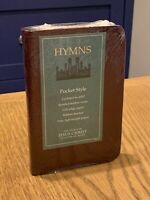 LDS HYMNS Leather Pocket 2002 Maroon Mormon Burgundy Hymnal Gold Sealed NEW!