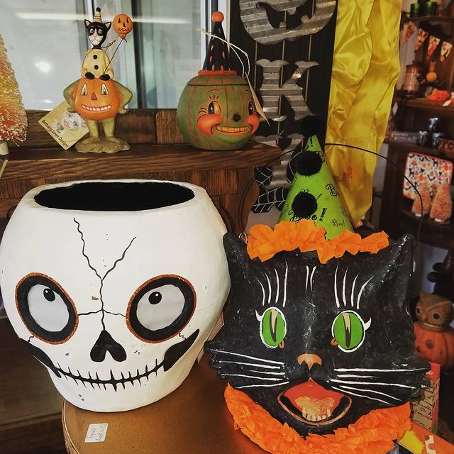 Halloween decor! 40% Off SALE! On all regular priced Halloween items. Through Saturday, then watch out, because we're going to do a Christmas blitz!